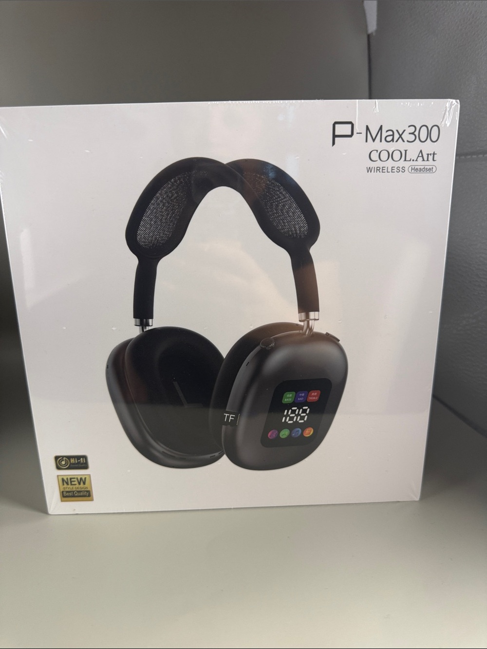 P-Max300 COOL.Art Wireless Headphones - Black